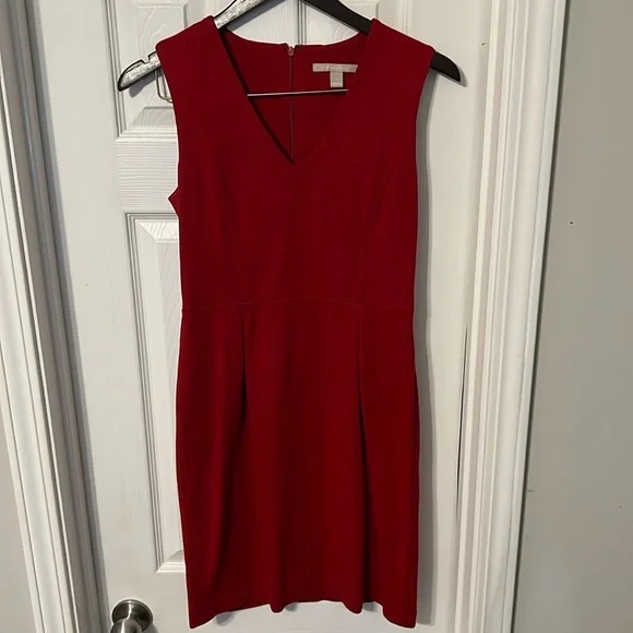 banana republic red pleated dress Very Nice Red Pleated Dress Banana Republic Women Size 0